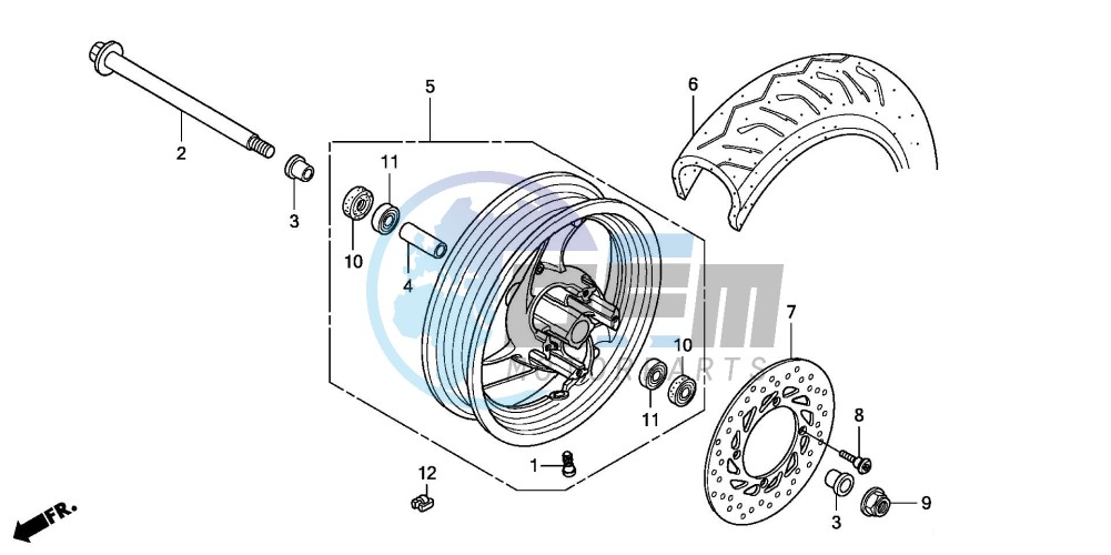 FRONT WHEEL (FES125)(FES150)