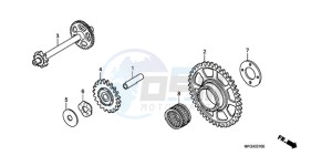 CB600FAA F / ABS CMF 25K drawing STARTING DRIVEN GEAR