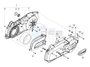 MP3 300 LT BUSINESS - SPORT ABS - ENJOY (EMEA) drawing Crankcase cover - Crankcase cooling