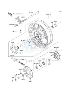 ER 650 A [ER-6N (AUSTRALIAN] (A6F-A8F) A8F drawing REAR HUB