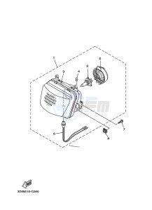 YBR125ESD (3D9B) drawing HEADLIGHT