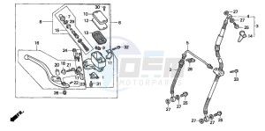 VFR750F drawing FR. BRAKE MASTER CYLINDER