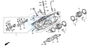 ST1100A drawing RIGHT CYLINDER HEAD