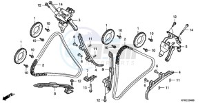 VTR2509 U drawing CAM CHAIN/TENSIONER