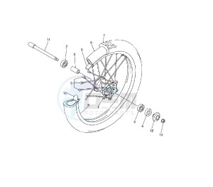 WR F 450 drawing FRONT WHEEL