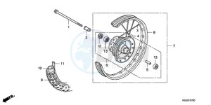 CRF80F9 Australia - (U) drawing FRONT WHEEL