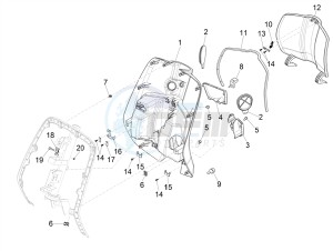 PRIMAVERA 50 4T-3V NOABS E4 (EMEA) drawing Front glove-box - Knee-guard panel