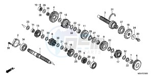 CBR600FAB CBR600F ABS E drawing TRANSMISSION