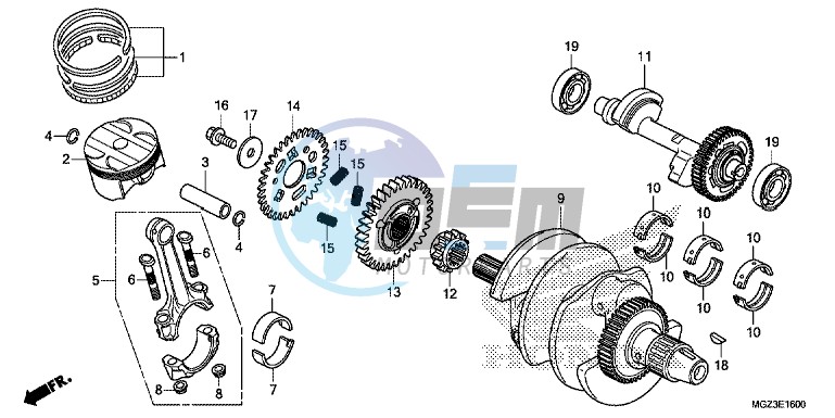 CRANK SHAFT/ PI STON