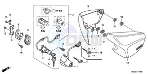 VT750C9 Europe Direct - (ED / MME) drawing SIDE COVER