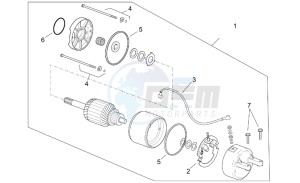 Leonardo 250 st (eng. Yamaha) drawing Starter motor