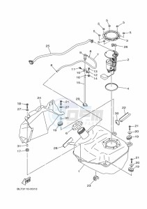 YFM700FWAD GRIZZLY 700 EPS (BLTS) drawing FUEL TANK