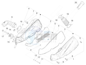 Liberty 150 iGET 4T 3V ie ABS (NAFTA) drawing Air filter