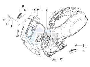 GTS 125 4T E3 drawing Frame - bodywork