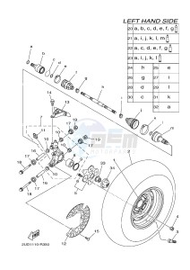 YFM700FWA YFM70GDHG GRIZZLY 700 (B305) drawing REAR WHEEL