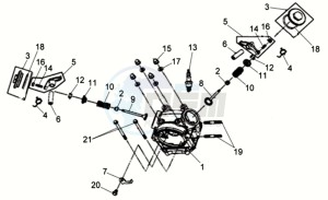 ALLO GT 45KMH 50 drawing CYLINDER HEAD CPL