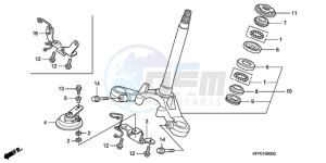 CBR125RW9 France - (F / CMF WH) drawing STEERING STEM