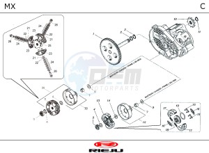 MORINI TAV 50CC ENGINE drawing ENGINE TAV_C