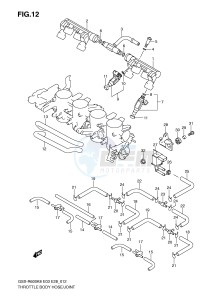 GSX-R600 (E3-E28) drawing THROTTLE BODY HOSE JOINT