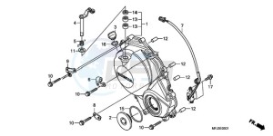 CBR600RRA UK - (E / 3E) drawing RIGHT CRANKCASE COVER (CBR600RR9,A/RA9,A)