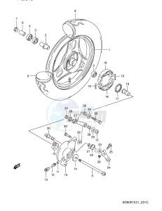 AD50 (E41) drawing FRONT WHEEL (MODEL R E41)