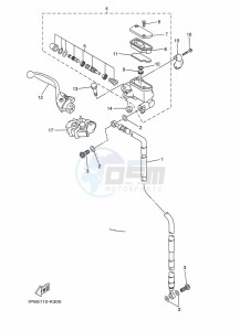 YZ125 (B4XN) drawing FRONT MASTER CYLINDER