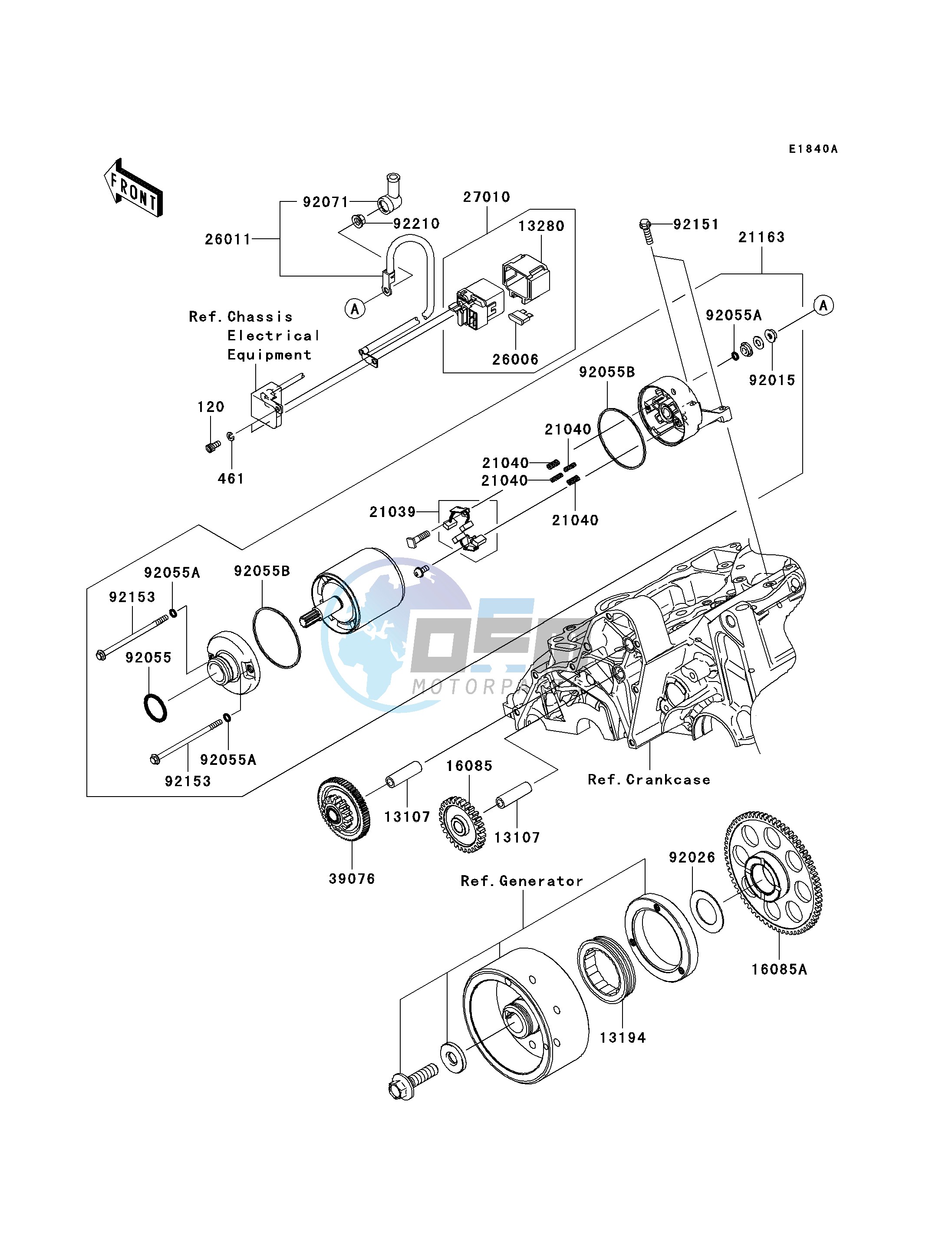 STARTER MOTOR-- ER650AE046805 - - -