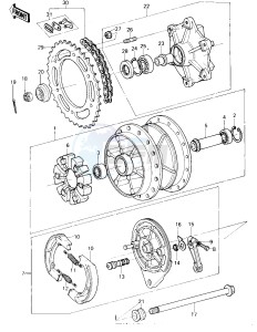 KL 250 A [KLR250] (A3-A4) [KLR250] drawing REAR HUB_BRAKE_CHAIN