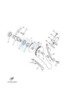 YB125 (2CSA) drawing CAMSHAFT & CHAIN