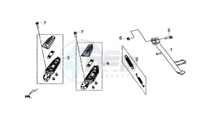 GTS 300i 2012 drawing CENTRAL STAND / SIDE STAND