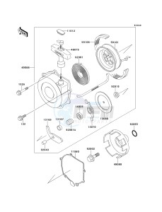 KLF 220 A [BAYOU 220] (A10-A14) [BAYOU 220] drawing RECOIL STARTER