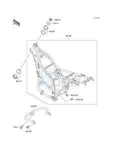 KLX 650 D [KLX650R] (D1) [KLX650R] drawing FRAME