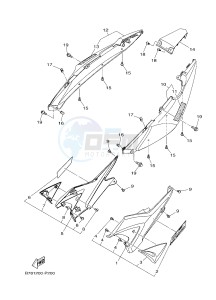 YZ250X (BJ41) drawing SIDE COVER