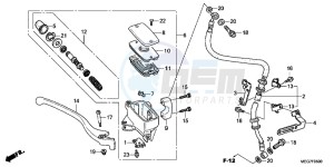 VT750C2BC drawing FRONT BRAKE MASTER CYLINDER (VT750C2B/C/CA)