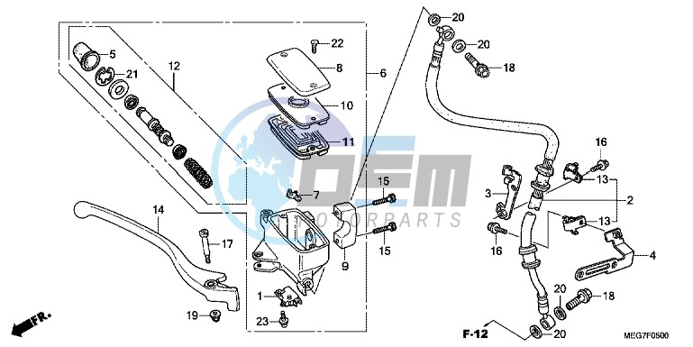 FRONT BRAKE MASTER CYLINDER (VT750C2B/C/CA)