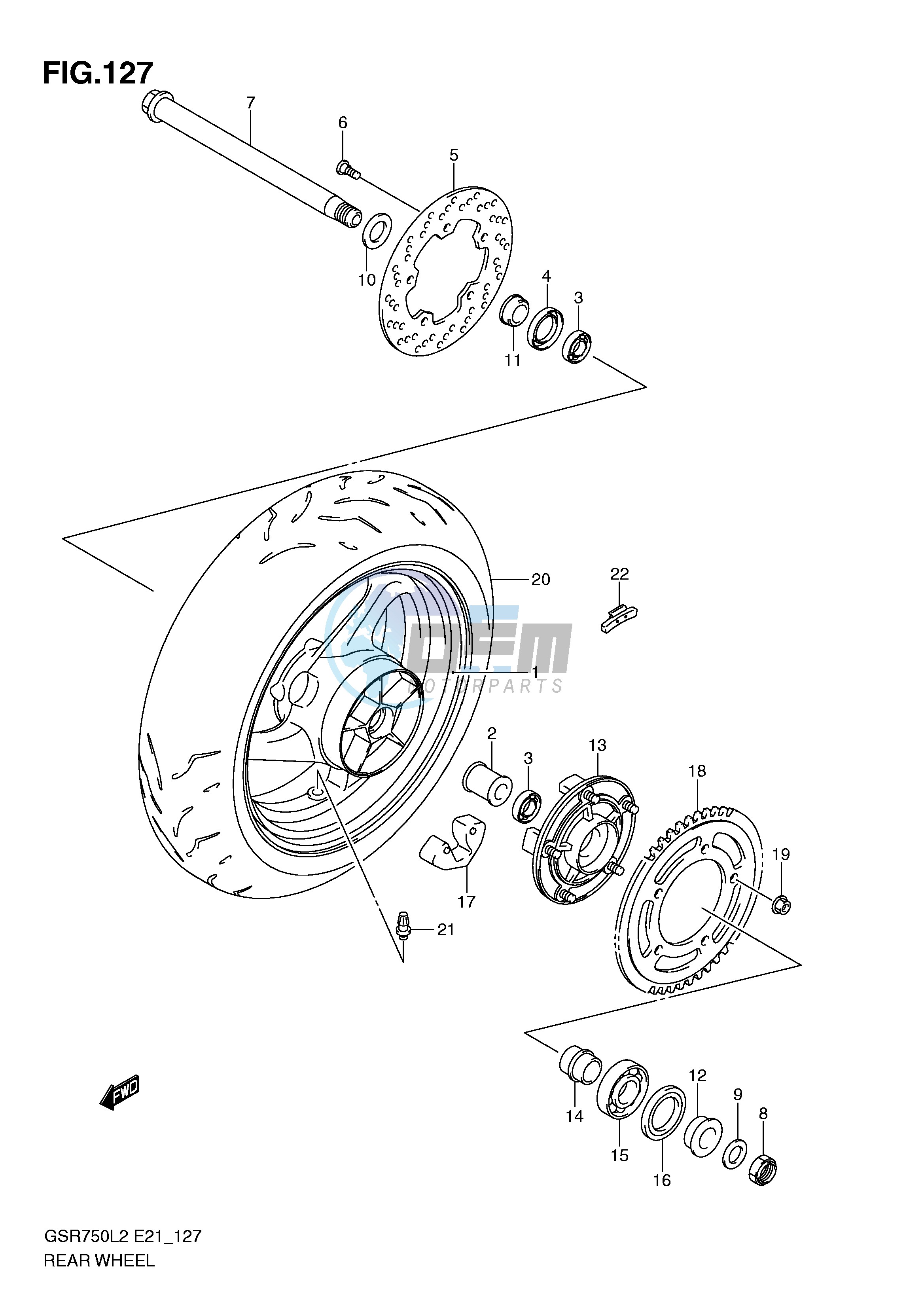 REAR WHEEL (GSR750L2 E24)