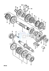 RM125 1999 drawing TRANSMISSION