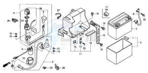 TRX400EX FOURTRAX 400 EX drawing BATTERY