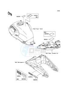 VERSYS KLE650CBF GB XX (EU ME A(FRICA) drawing Labels