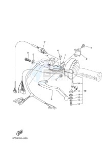 YFM450FWAD YFM45FGPD GRIZZLY 450 EPS (1CTP 1CTR 1CTS) drawing HANDLE SWITCH & LEVER