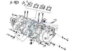 SENDA R DRD - BLACK DEVIL 2A EDIZIONE - 50 CC VTHSR1A2A drawing CRANKCASE - COVER