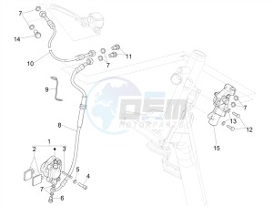 LIBERTY 125 4T E4 POSTE (EMEA) drawing Brakes pipes - Calipers