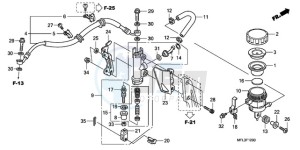 CBR1000RRA BR drawing REAR BRAKE MASTER CYLINDER (CBR1000RR)