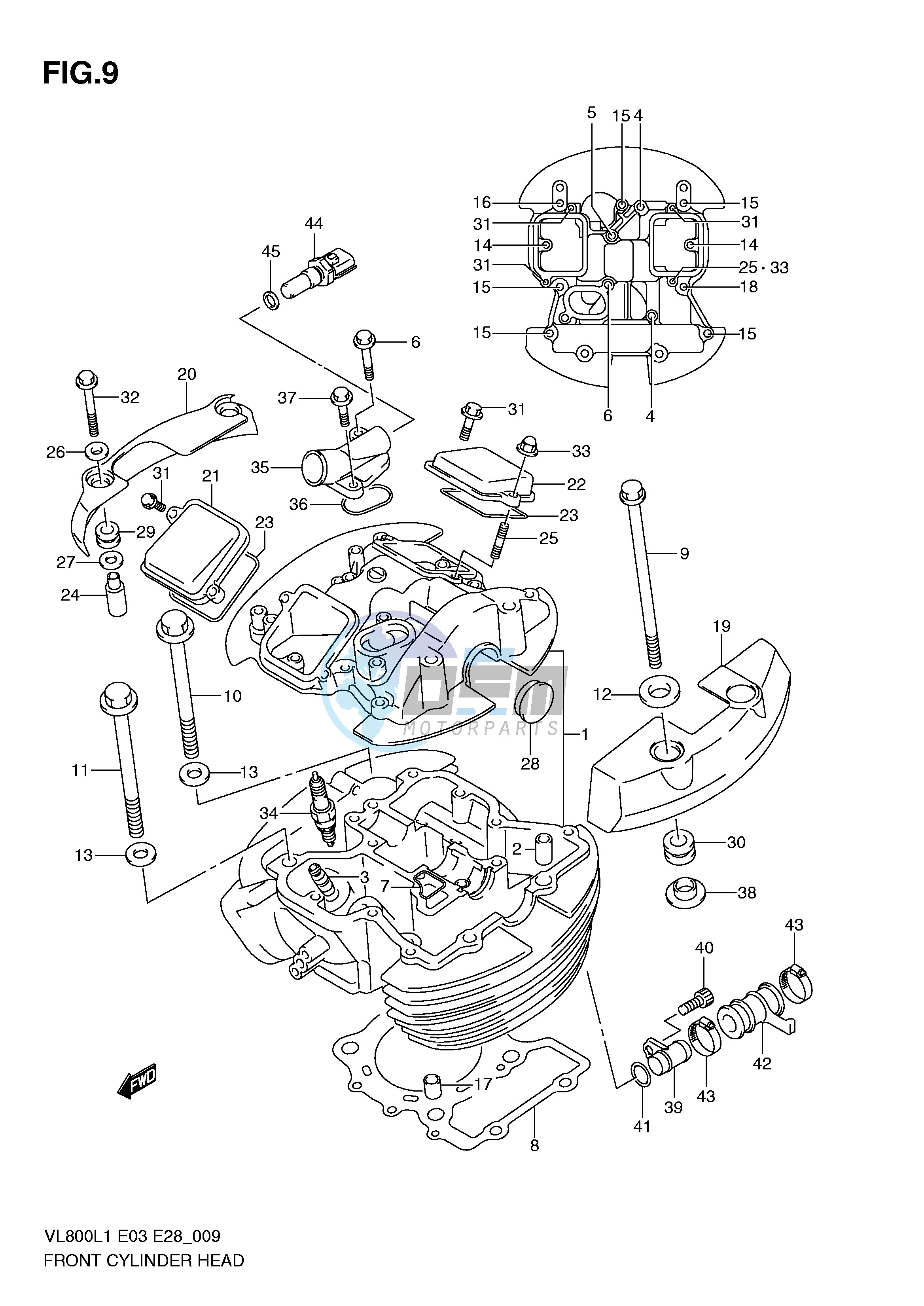 FRONT CYLINDER HEAD (VL800TL1 E28)