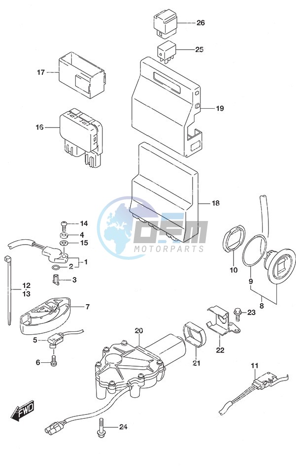 PTT Switch/Engine Control Unit