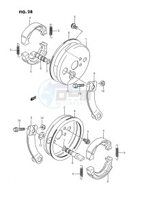 LT80 (P28) drawing FRONT BRAKE