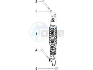 DNA 50 drawing Rear suspension - Shock absorbers