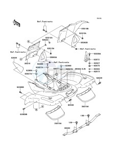 KVF360 4x4 KVF360ACF EU GB drawing Rear Fender(s)