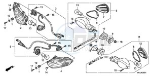 CBR1000RA9 France - (F / ABS CMF HRC MKH MME) drawing WINKER (CBR1000RR9,A/RA9, A)