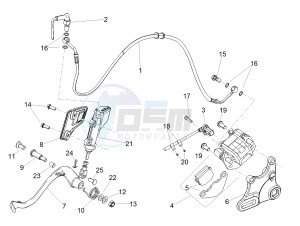 SX 125 E4 (EMEA) drawing Rear brake system